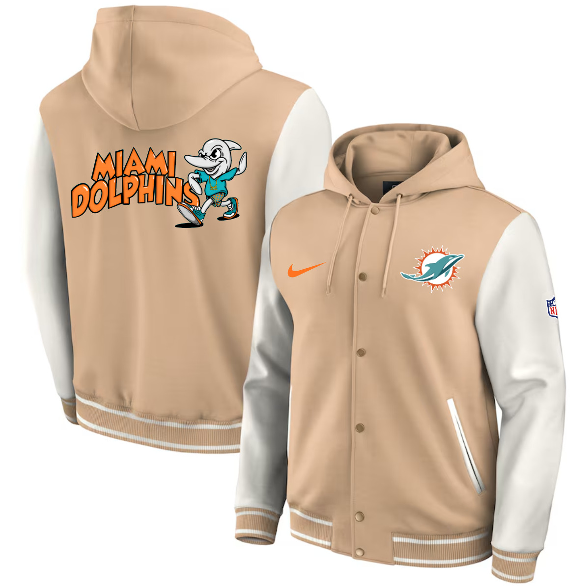 Men 2025 NFL Miami Dolphins jacket syle 3->nfl jacket->Sports Accessory
